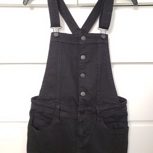 Black Refuge Distressed Overalls
